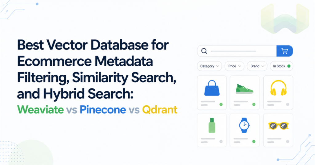 Best Vector Database for Ecommerce Metadata Filtering, Similarity Search, and Hybrid Search: Weaviate vs Pinecone vs Qdrant