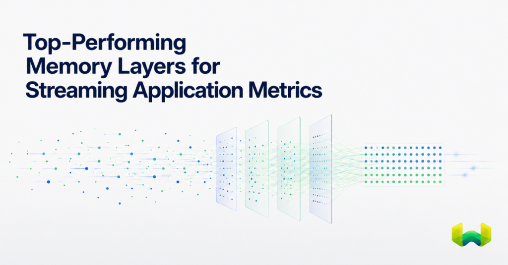 Top-Performing Memory Layers for Streaming Application Metrics: Real-Time Latency, Accuracy, and Scale