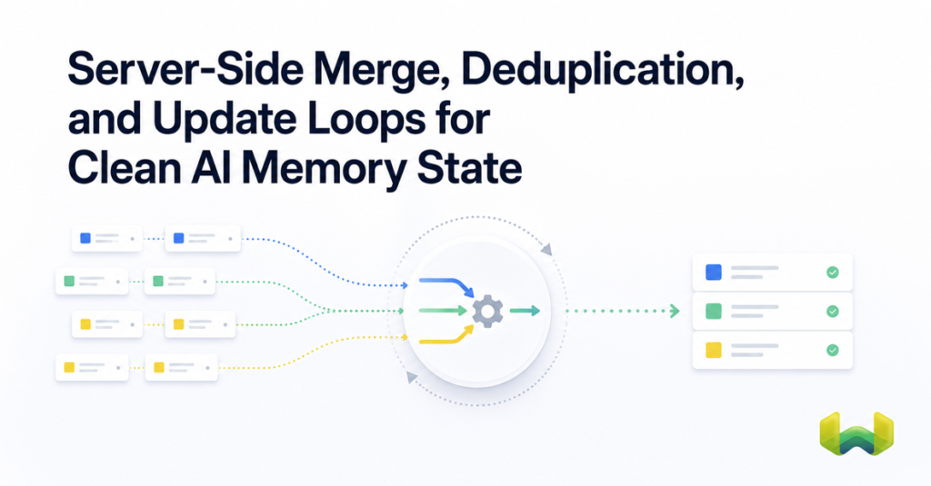 Server-Side Merge, Deduplication, and Update Loops for Clean AI Memory State